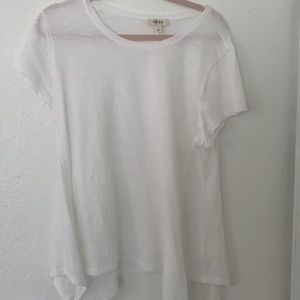 White shirt sleeve top! Thin, longer in back